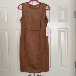 Calvin Klein sleeveless suede sheath dress. Size 10